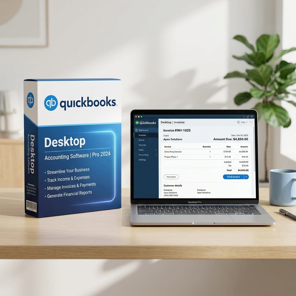 QuickBooks Desktop Dashboard Mockup